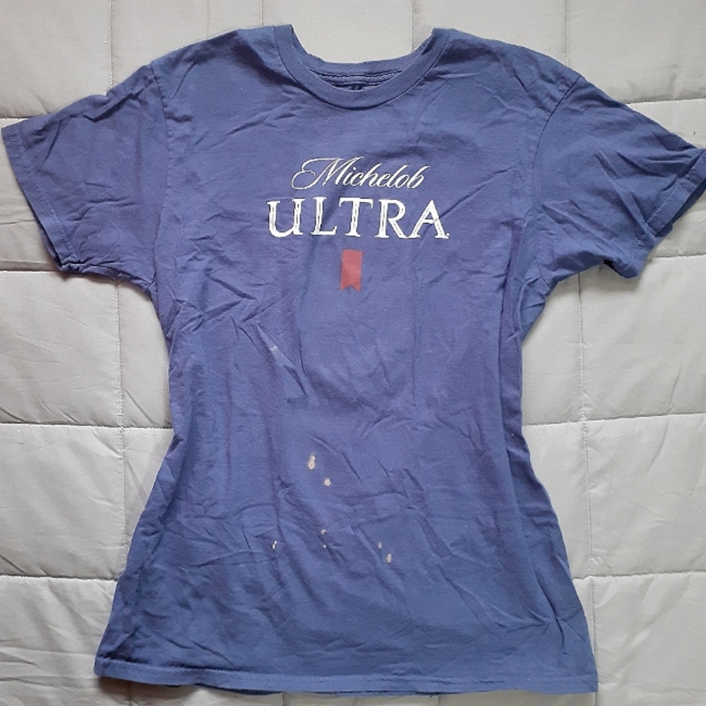 Michelob Ultra Beer Tee Distressed Grunge Shirt